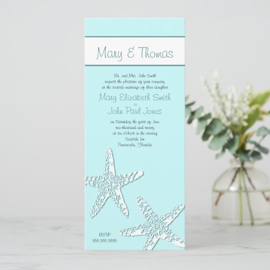 Invitation BeachClassy - Turquoise (Debout devant)