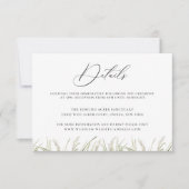Invitation Beachside Pampas Grass Détails sur le Mariage (Devant)