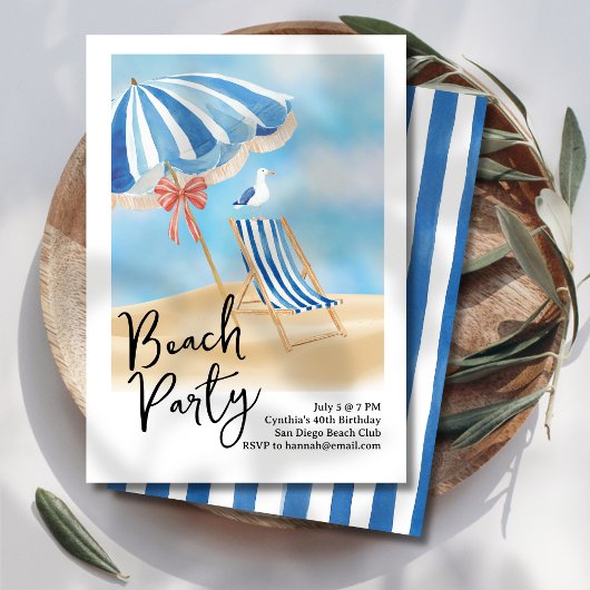 Invitation Beachside Party
