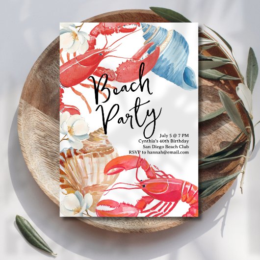 Invitation Beachside Party