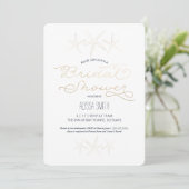 Invitation Beachy Bridal Shower - Starfish, Or (Debout devant)