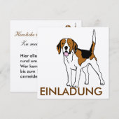 Invitation Beagle (Devant / Derrière)