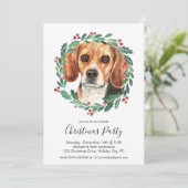 Invitation Beagle Chien Élégante fête de Noël (Debout devant)