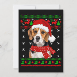 Invitation Beagle Chien laide Sweater Noël Chiot Amoureux des