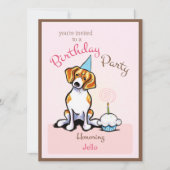Invitation Beagle de fête d'anniversaire chiot fille off-Leas (Devant)