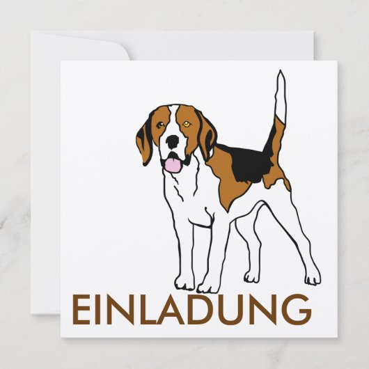 Invitation Beagle EINLADUNG (Devant)