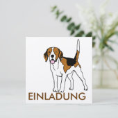 Invitation Beagle EINLADUNG (Debout devant)