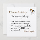 Invitation Beagle EINLADUNG (Dos)