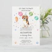 Invitation Beagle laisse Pawty Chien Chien Chien Chien Chiot  (Debout devant)