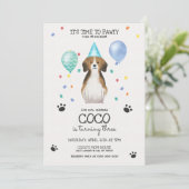 Invitation Beagle laisse Pawty Chien Chien Chien Chien Chiot  (Debout devant)