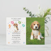 Invitation Beagle laisse Pawty Chien Chien Chien Chien Chiot  (Debout devant)