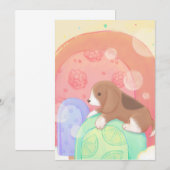 Invitation Beagle & Popsicles (Devant / Derrière)