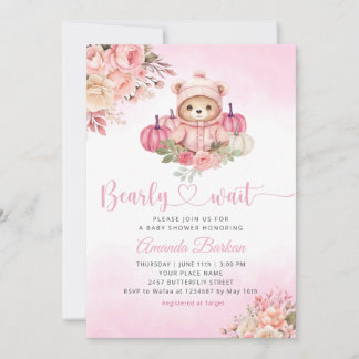 Invitation Bear Baby Shower