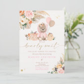 Invitation Bear Baby Shower (Debout devant)