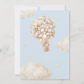 Invitation Bear Balloons Bearly Wait Bébé Garçon Douche (Dos)