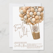 Invitation Bear Balloons Moderne Baby shower neutre genre (Devant)