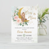 Invitation Bear blush Nous sommes au-dessus du Baby shower de (Debout devant)
