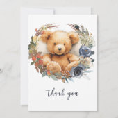 Invitation Bear Boy First Birthday and Baptism (Dos)