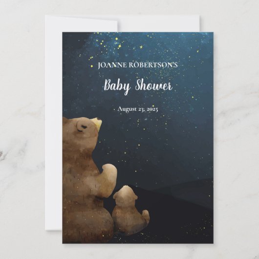 Invitation Bear Candy Match Baby shower Jeu (Dos)