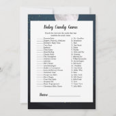 Invitation Bear Candy Match Baby shower Jeu (Devant)