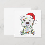 Invitation Bear Christmas Winter Animals Polar Bears (Devant / Derrière)