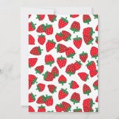 Invitation Bear Cub Red Strawberry Berry 1ère fête d'annivers (Dos)