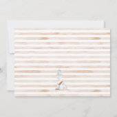 Invitation Bear de voile Tan Stripe photo premier anniversair (Dos)