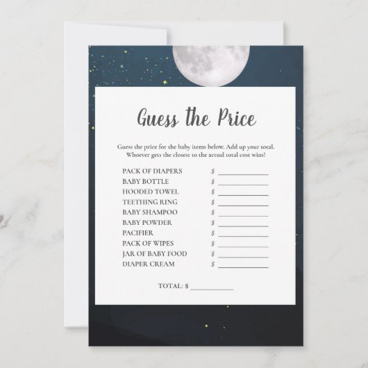 Invitation Bear Devinez Le Baby shower Prix Jeu (Devant)