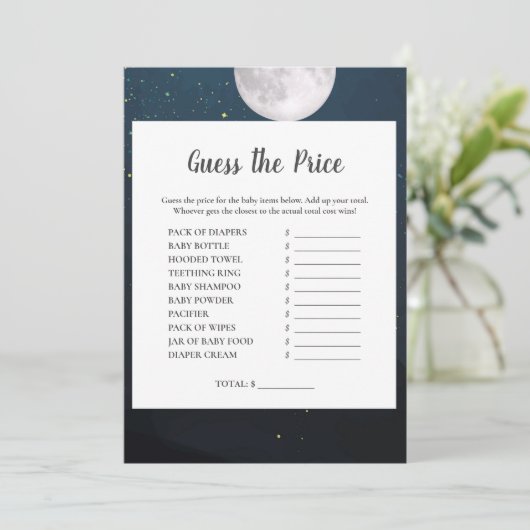 Invitation Bear Devinez Le Baby shower Prix Jeu (Debout devant)