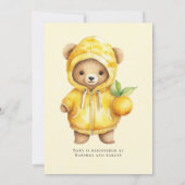Invitation Bear En Teddy Et Baby shower De Socle En Lemonade (Dos)