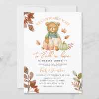 Bear Fall in Love Citrouille Baby shower de boutei