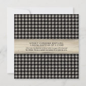 Invitation Bear Forest Lumberjack Plaid Boy Baby Sprinky (Dos)