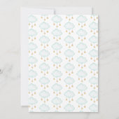 Invitation Bear Hot air Balloon Baby shower garçon (Dos)