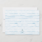 Invitation Bear marin Bear Bleu Bande Photo Premier anniversa (Dos)