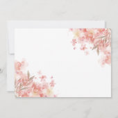 Invitation Bear mignonne rose floral Balloon Baby shower fill (Dos)