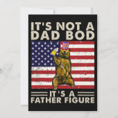 Invitation Bear Retro C'Est Pas Papa Bod C'Est Un Père Figure (Dos)