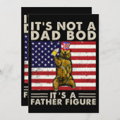 Invitation Bear Retro C'Est Pas Papa Bod C'Est Un Père Figure (Devant / Derrière)