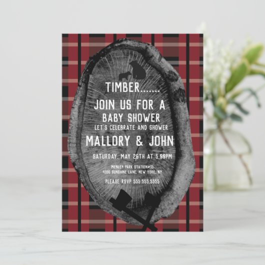 Invitation Bear Trail Woods Adventure Lumbar Jack (Debout devant)