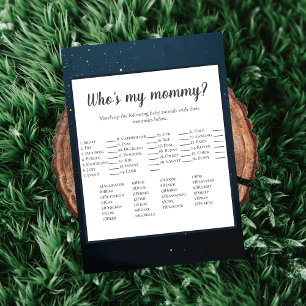 Invitation Bear Who's My Mommy Baby shower Jeu