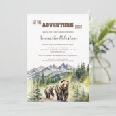 Invitation Bear Woodland Laisser L'Aventure Commencer Le Baby (Debout devant)