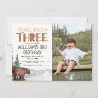 Bear-Young Wild and Three Boys 3e anniversaire