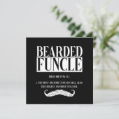 Invitation Bearded Funcle Uncle Nephew Niece Godfather (Debout devant)