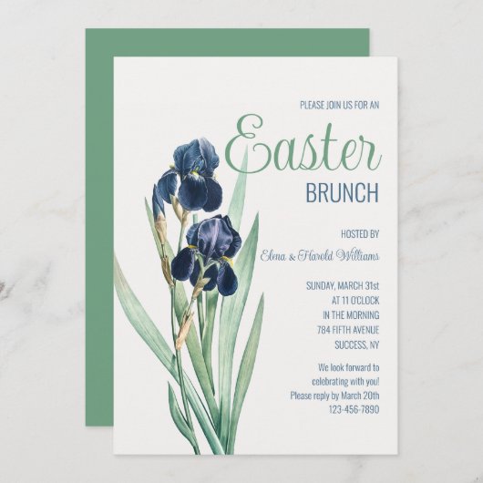 Invitation Bearded Iris (Devant / Derrière)