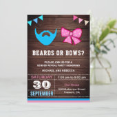 Invitation Beares ou Bows Genre Reveal Party (Debout devant)