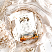 Invitation Bearly Wait Adventure Automne Baby shower élégant