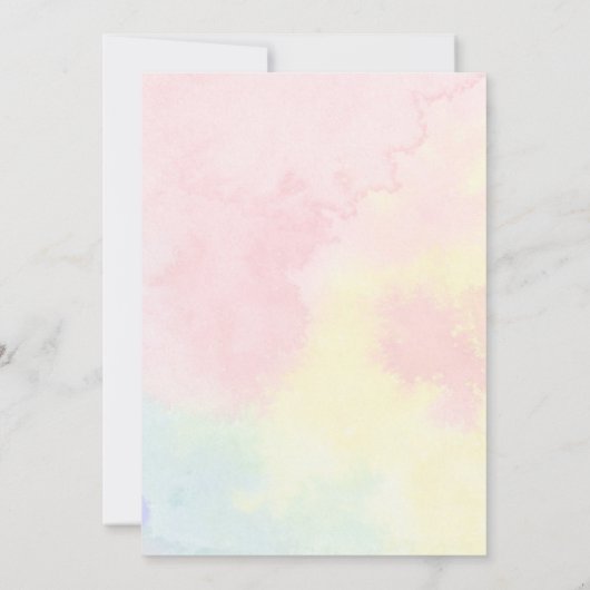 Invitation Bearly wait arc-en-ciel ballet floral ours baby sh (Dos)