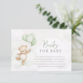 Invitation Bearly Wait Baby Shower Sage Bear Books For Baby (Debout devant)