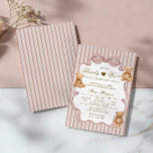 Invitation Bearly Wait Baby Shower Teddy Bear Classic Cute