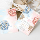 Invitation Bearly Wait Bear Balloon Gender Reveal