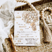 Invitation Bearly Wait Bear Balloons garçon fille Baby shower